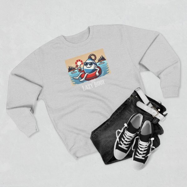 Unisex Crewneck Sweatshirt; Lazy Buoy Logo - Image 3