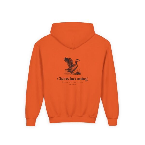 Kid's Hooded Sweatshirt; Goose on the loose - Image 6