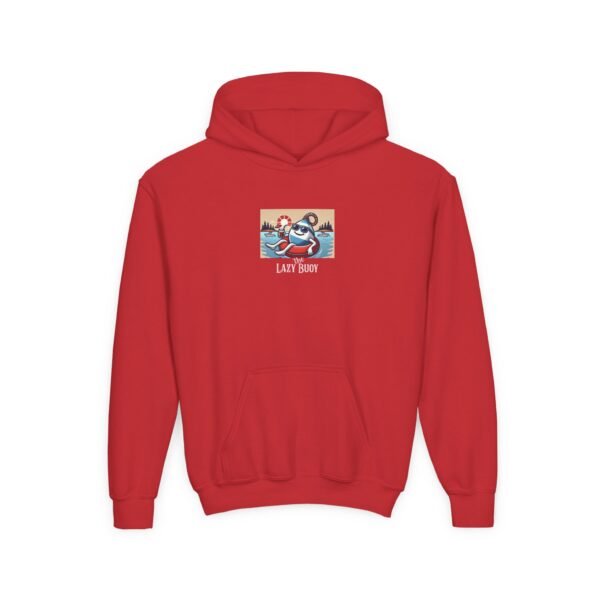Kid's Hooded Sweatshirt; Lazy Buoy Logo - Image 17