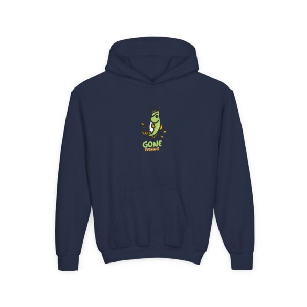 Kid's Hooded Sweatshirt; Gone Fishing - Image 15
