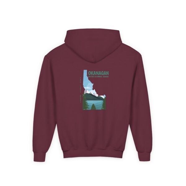 Kid's Hooded Sweatshirt; Okanagan Lake - Image 10