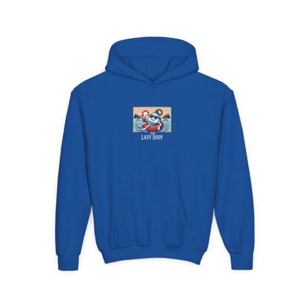 Kid's Hooded Sweatshirt; Lazy Buoy Logo - Image 11