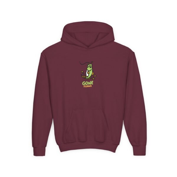 Kid's Hooded Sweatshirt; Gone Fishing - Image 9