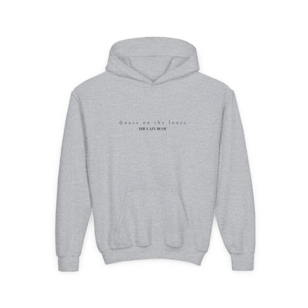 Kid's Hooded Sweatshirt; Goose on the loose - Image 3
