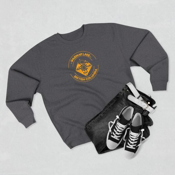 Unisex Crewneck Sweatshirt; Shuswap Lake Sunflower - Image 7
