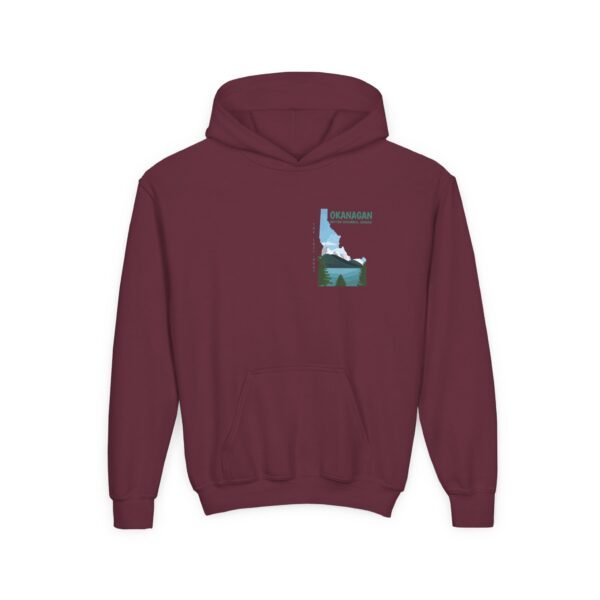 Kid's Hooded Sweatshirt; Okanagan Lake - Image 9