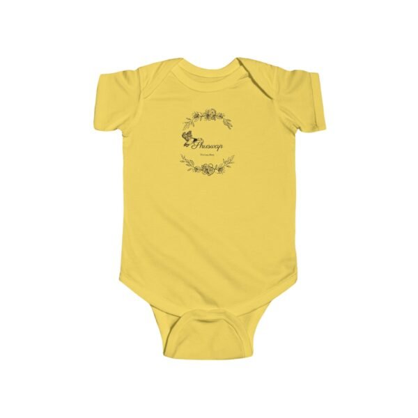 Infant 100% Cotton Bodysuit; Shuswap Floral Geese - Image 5