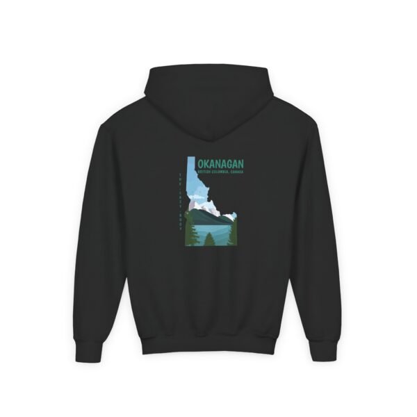Kid's Hooded Sweatshirt; Okanagan Lake - Image 4