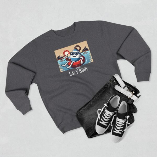 Unisex Crewneck Sweatshirt; Lazy Buoy Logo - Image 7