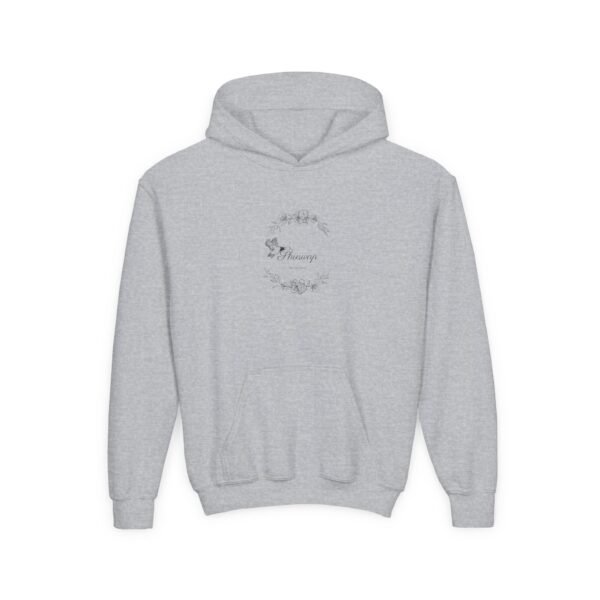 Kid's Hooded Sweatshirt; Shuswap Floral Geese - Image 3