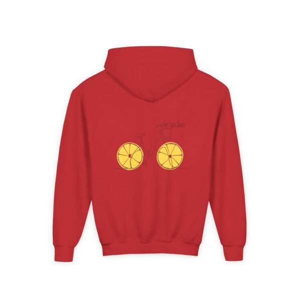 Kid's Hooded Sweatshirt; The Lazy Buoy Lemon Bike - Image 12
