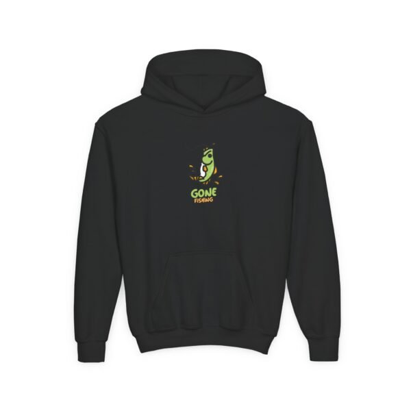 Kid's Hooded Sweatshirt; Gone Fishing - Image 3