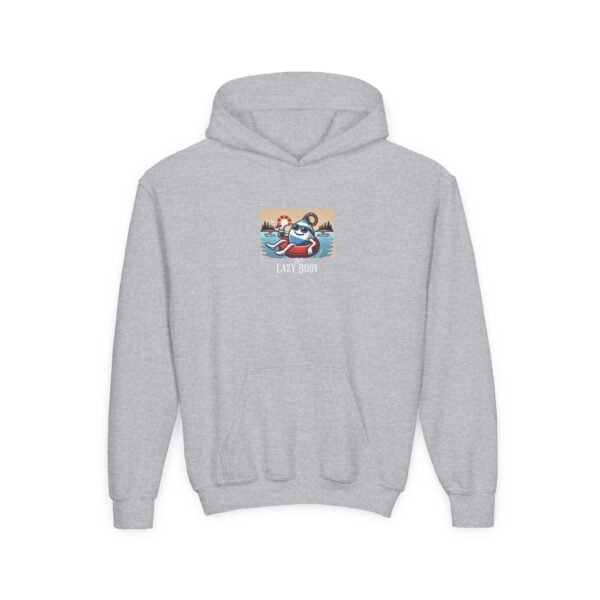 Kid's Hooded Sweatshirt; Lazy Buoy Logo - Image 3