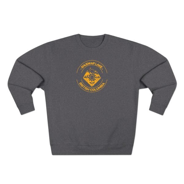 Unisex Crewneck Sweatshirt; Shuswap Lake Sunflower - Image 5