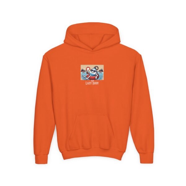 Kid's Hooded Sweatshirt; Lazy Buoy Logo - Image 5