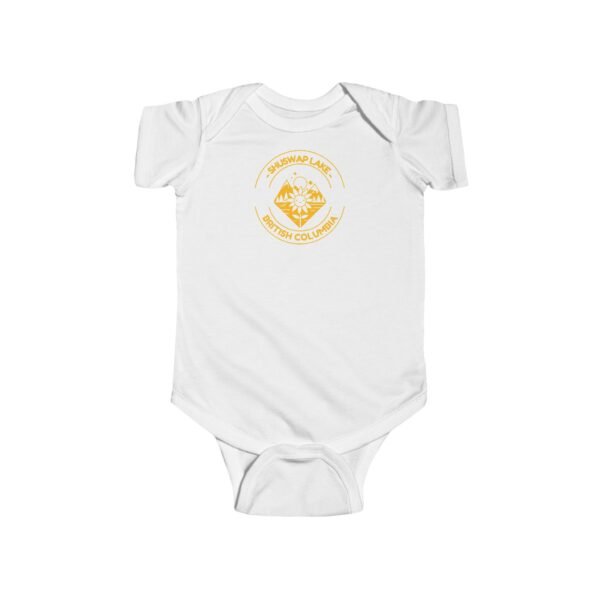 Infant 100% Cotton Bodysuit; Shuswap Sunflower