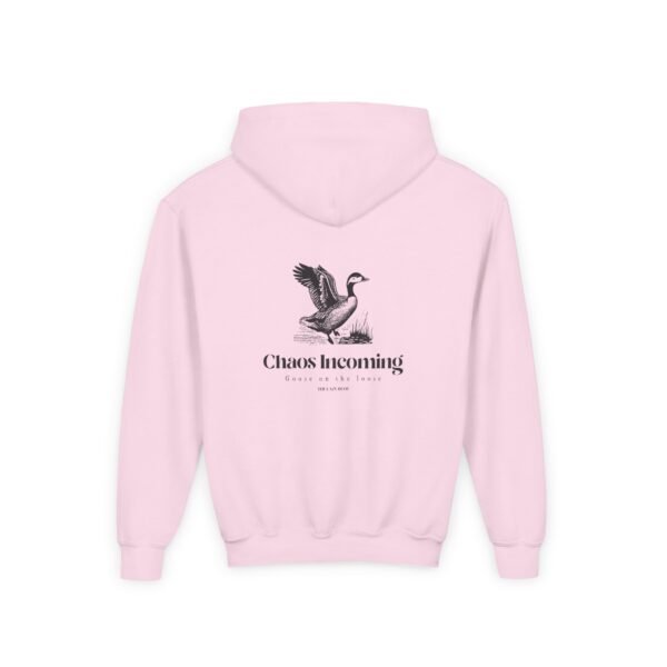 Kid's Hooded Sweatshirt; Goose on the loose - Image 14