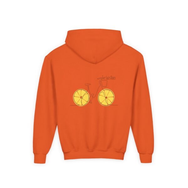 Kid's Hooded Sweatshirt; The Lazy Buoy Lemon Bike - Image 6