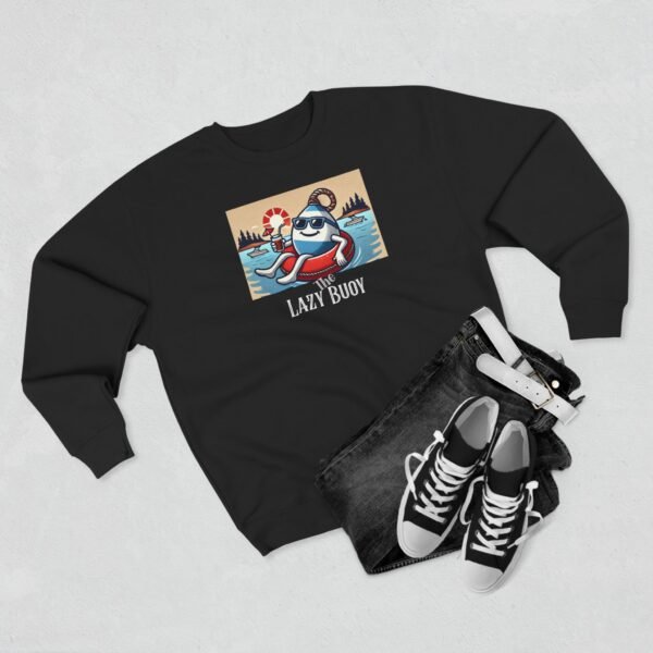 Unisex Crewneck Sweatshirt; Lazy Buoy Logo - Image 11