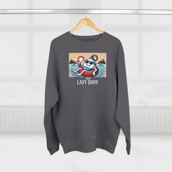 Unisex Crewneck Sweatshirt; Lazy Buoy Logo - Image 8