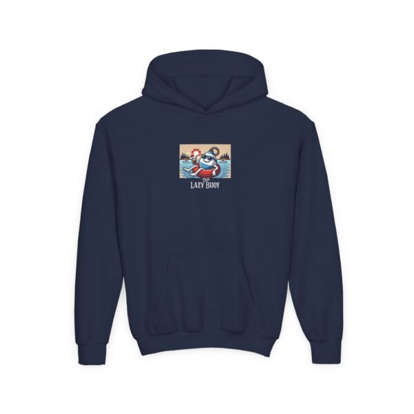 Kid's Hooded Sweatshirt; Lazy Buoy Logo - Image 13