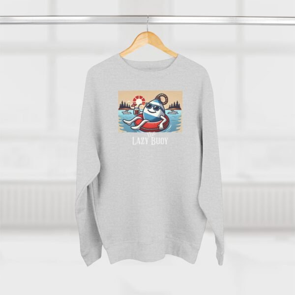 Unisex Crewneck Sweatshirt; Lazy Buoy Logo - Image 4