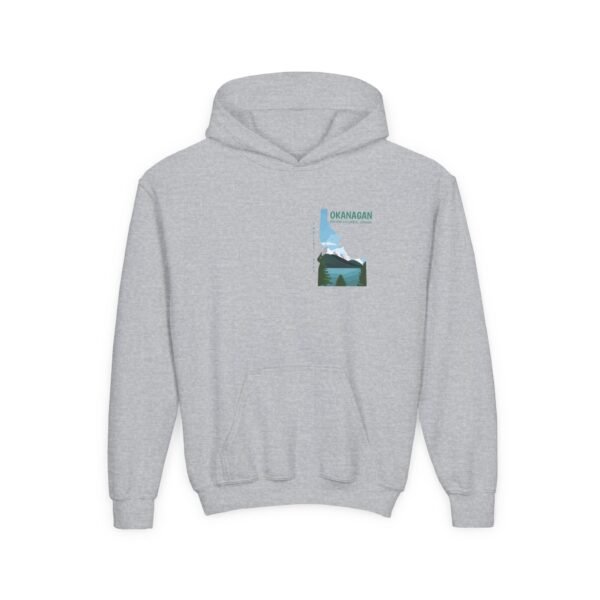 Kid's Hooded Sweatshirt; Okanagan Lake - Image 5