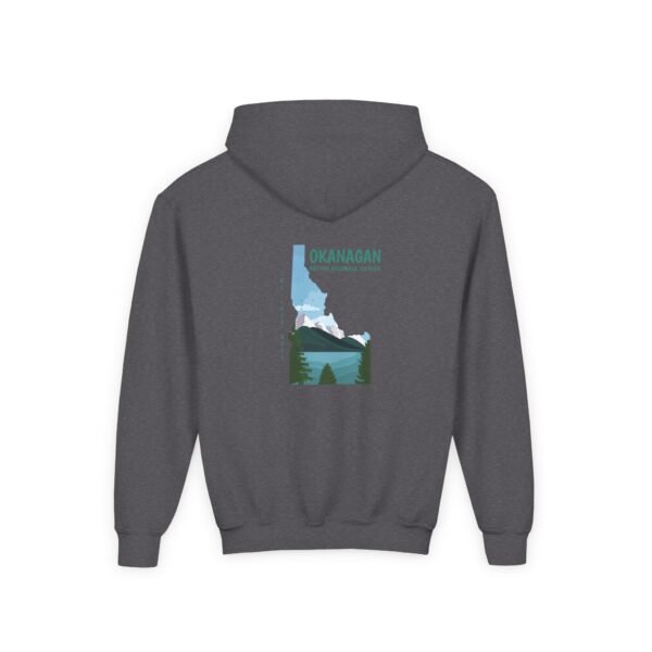 Kid's Hooded Sweatshirt; Okanagan Lake - Image 12