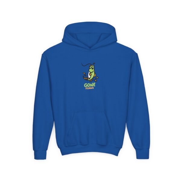 Kid's Hooded Sweatshirt; Gone Fishing - Image 13