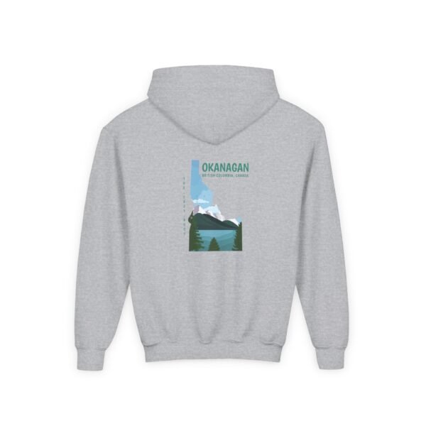 Kid's Hooded Sweatshirt; Okanagan Lake - Image 6